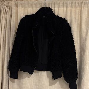 Zara Plush Black Teddy Jacket